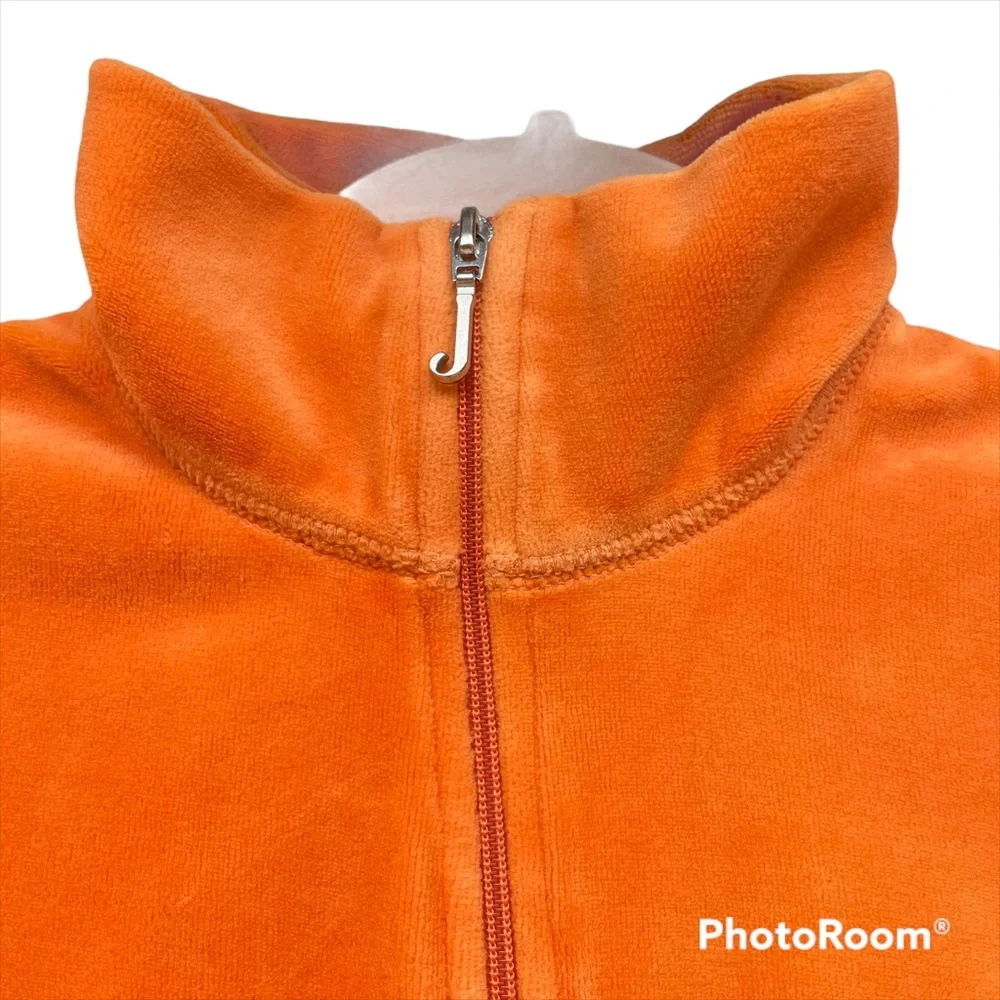 Bright Orange Vintage Juicy Couture Velour Track Suit Jacket - Picture 3 of 6